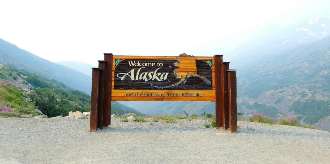 Welcome To Alaska sign
