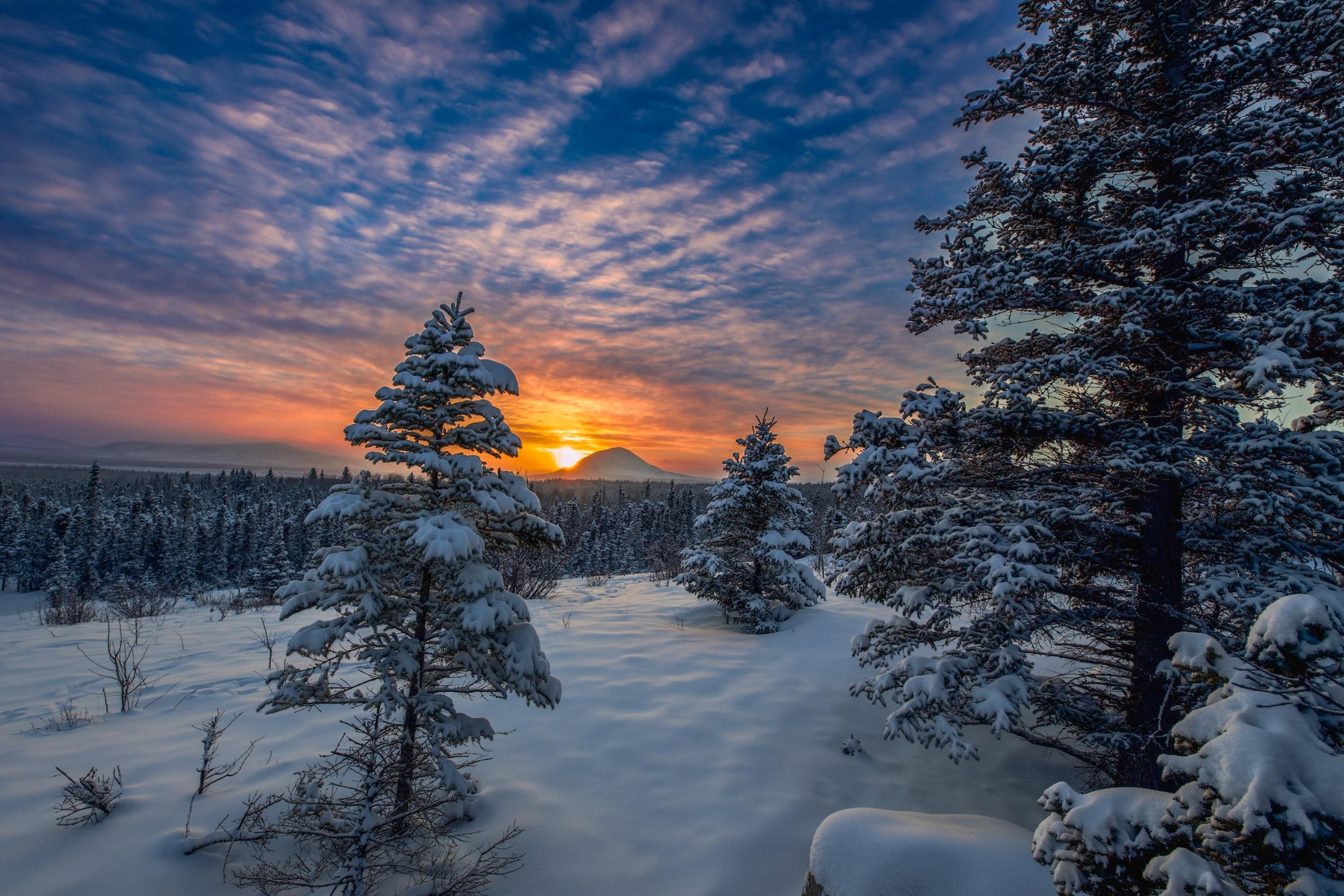 Sunset in Fairbanks, Alaska